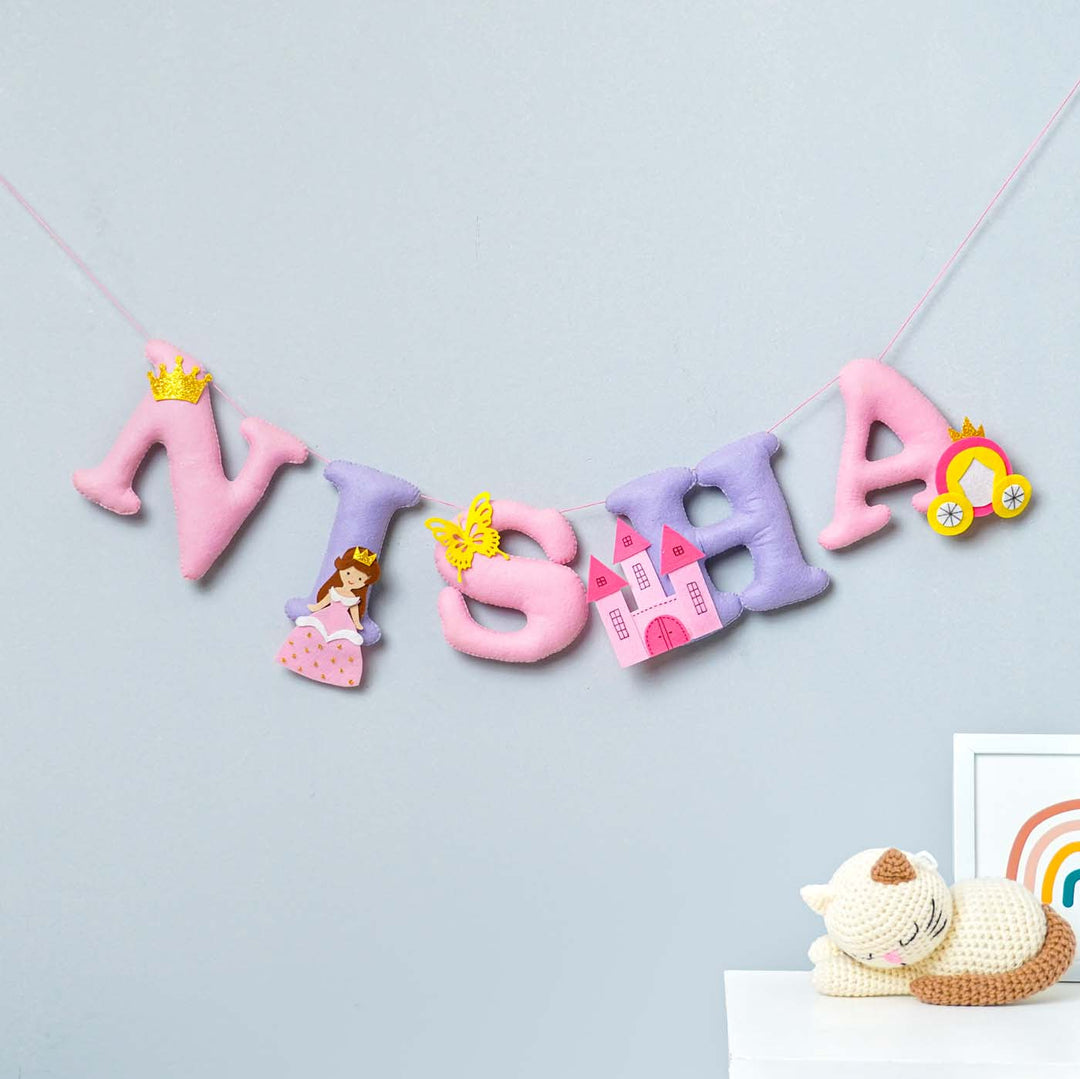 Handcrafted Personalized Princess Theme Felt Bunting