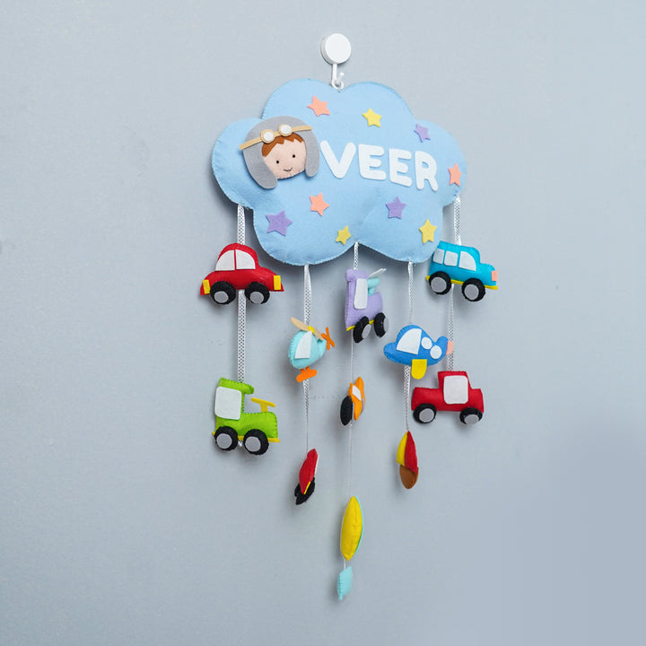 Cars Theme Felt Crib & Cot Mobile Name Plate