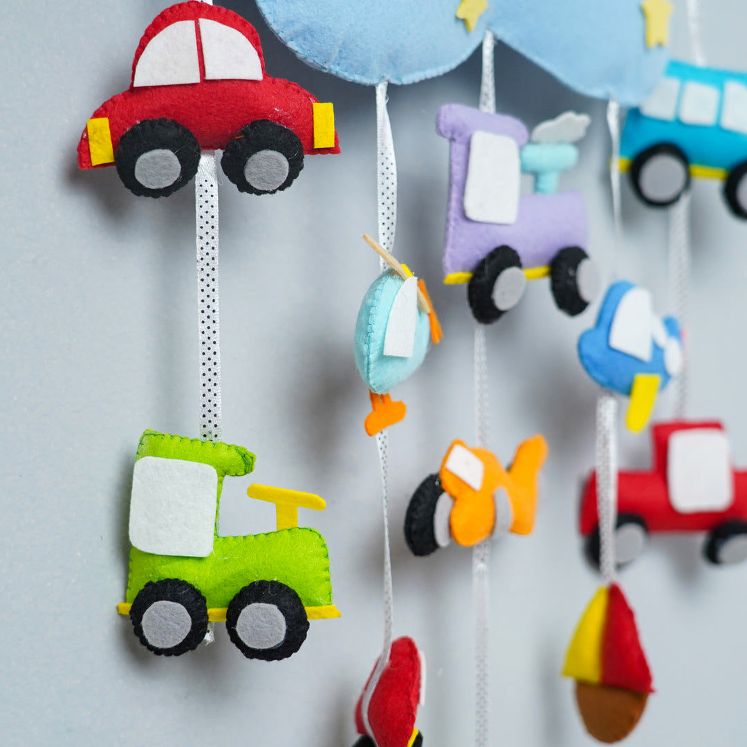 Cars Theme Felt Crib & Cot Mobile Name Plate