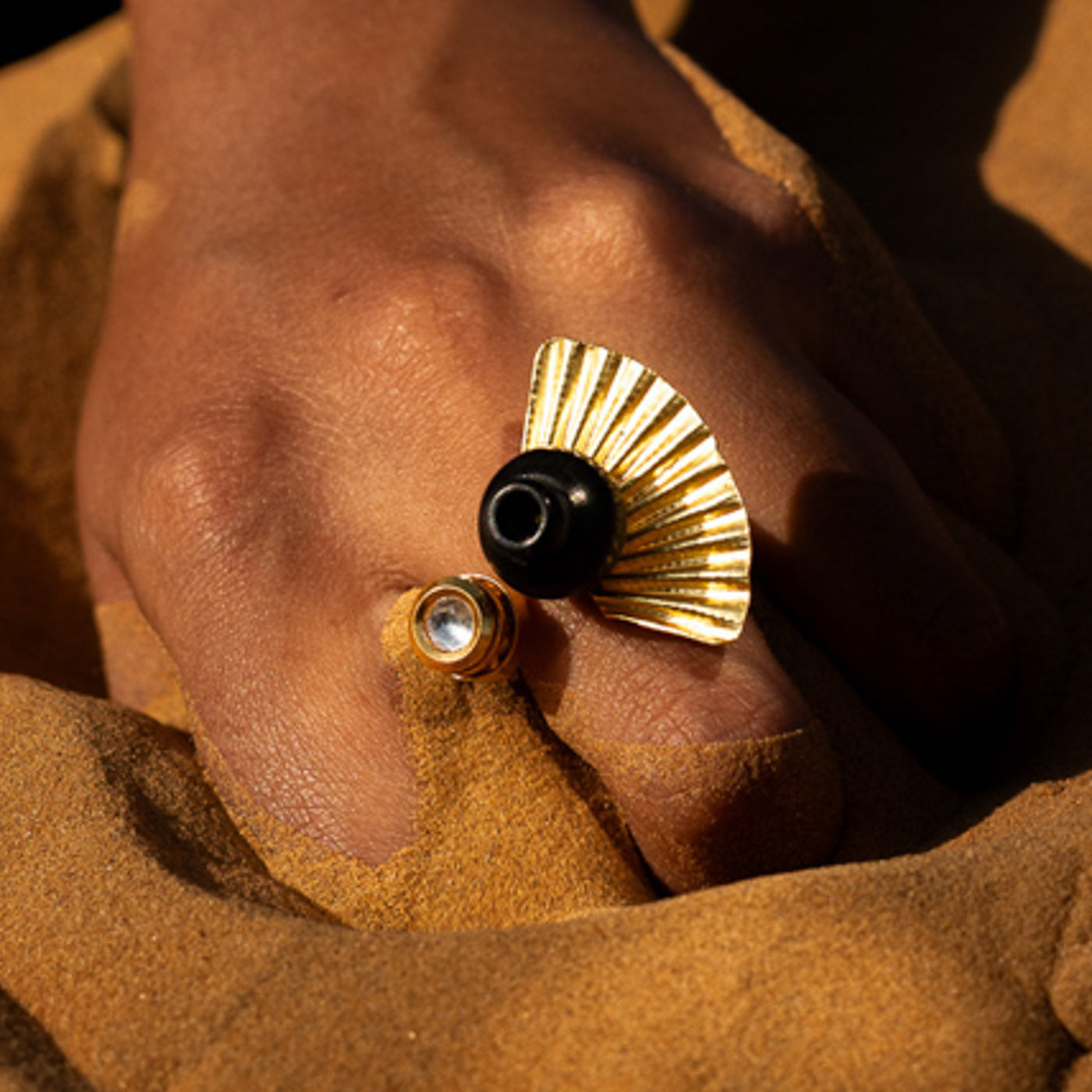 Buy Minimal Handmade Traditional Kali Design Brass Ring | 22K Gold ...