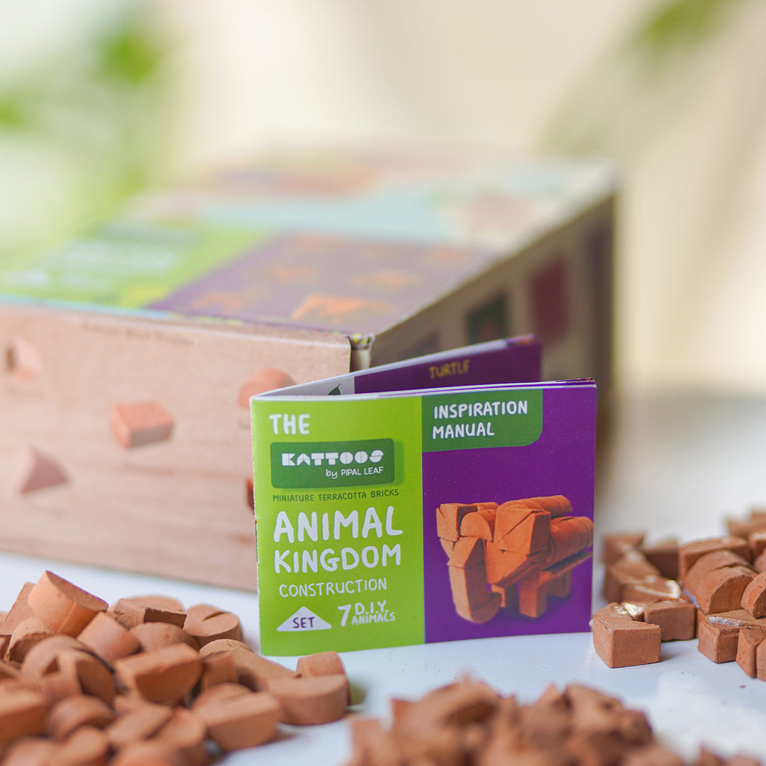 7 in 1 Animals | Terracotta Minature Bricks DIY Construction Set | Suitable For Age 4+ Years