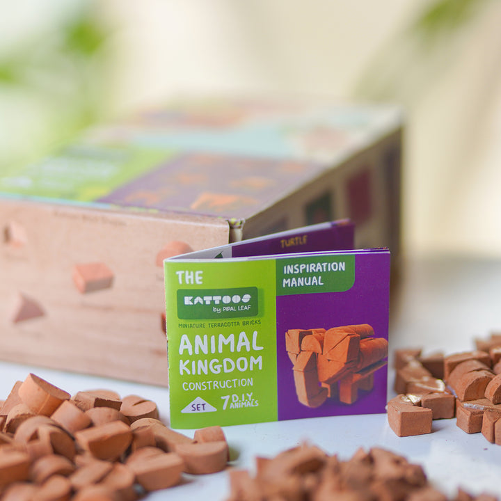 7 in 1 Animals | Terracotta Minature Bricks DIY Construction Set | Suitable For Age 4+ Years