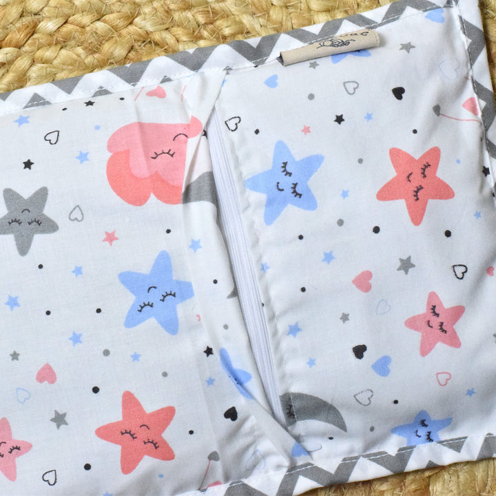 Dreamy Blush Skies Memory Foam Baby Pillow