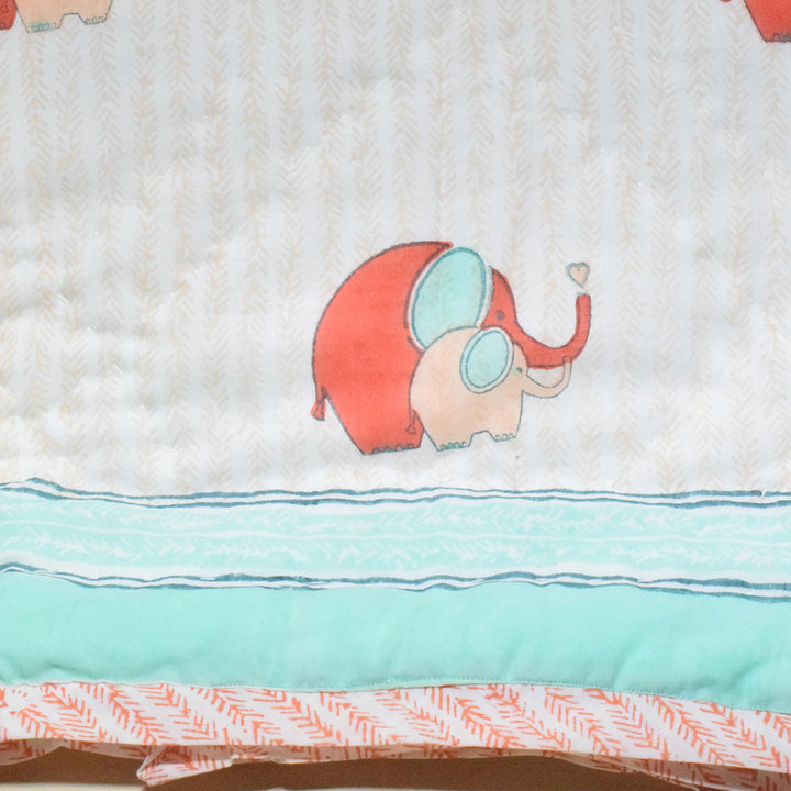 Hand Block Printed Baby Elly Quilt/Comforter