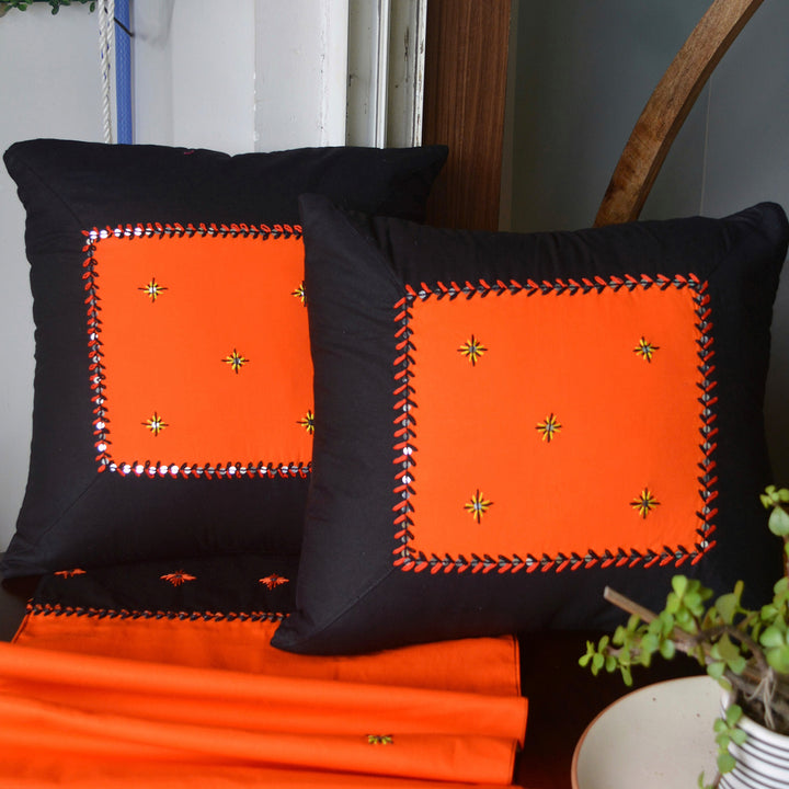 Orange Sienna Cotton Cushion Cover
