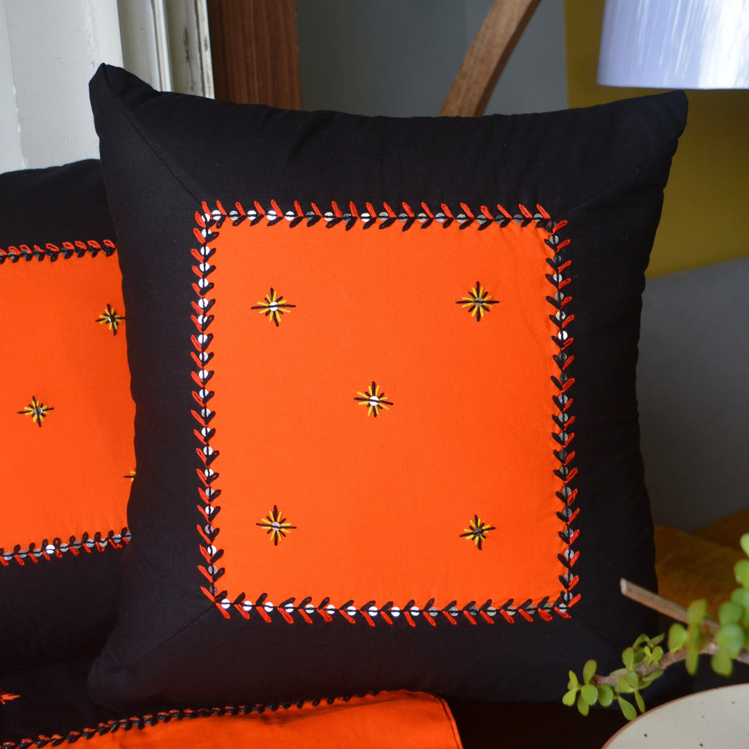 Orange Sienna Cotton Cushion Cover