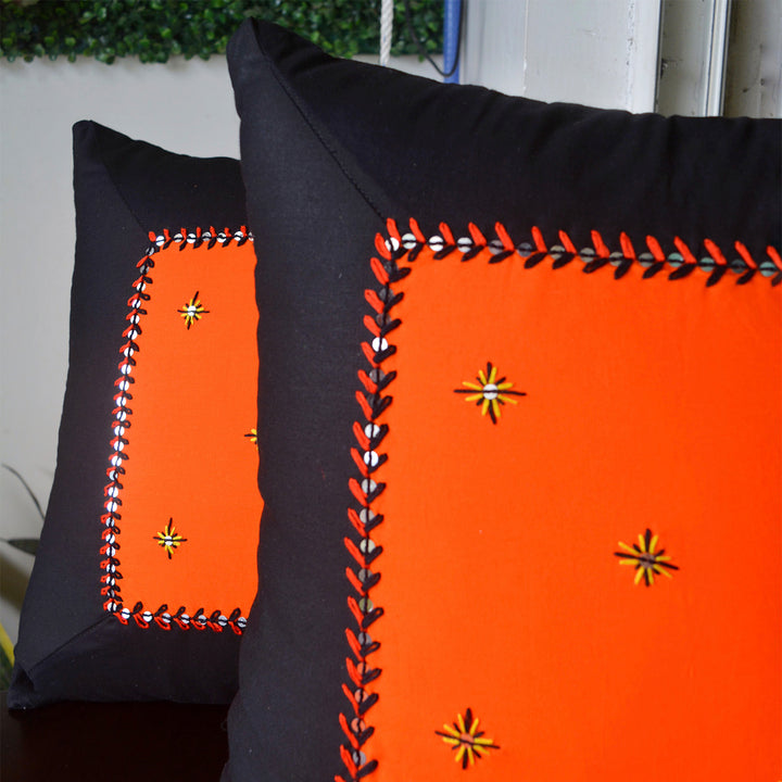 Orange Sienna Cotton Cushion Cover
