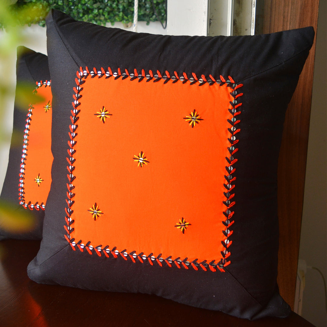 Orange Sienna Cotton Cushion Cover