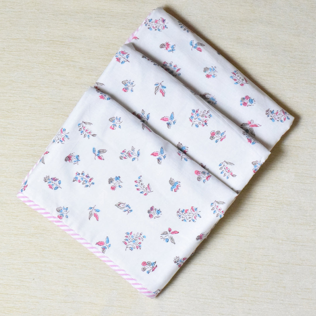 Petal Trails Block Printed Premium Cotton Baby Dohar