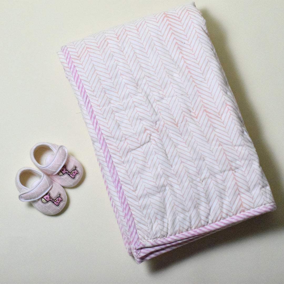 Hand Block Printed Little Birdie Quilt/Comforter