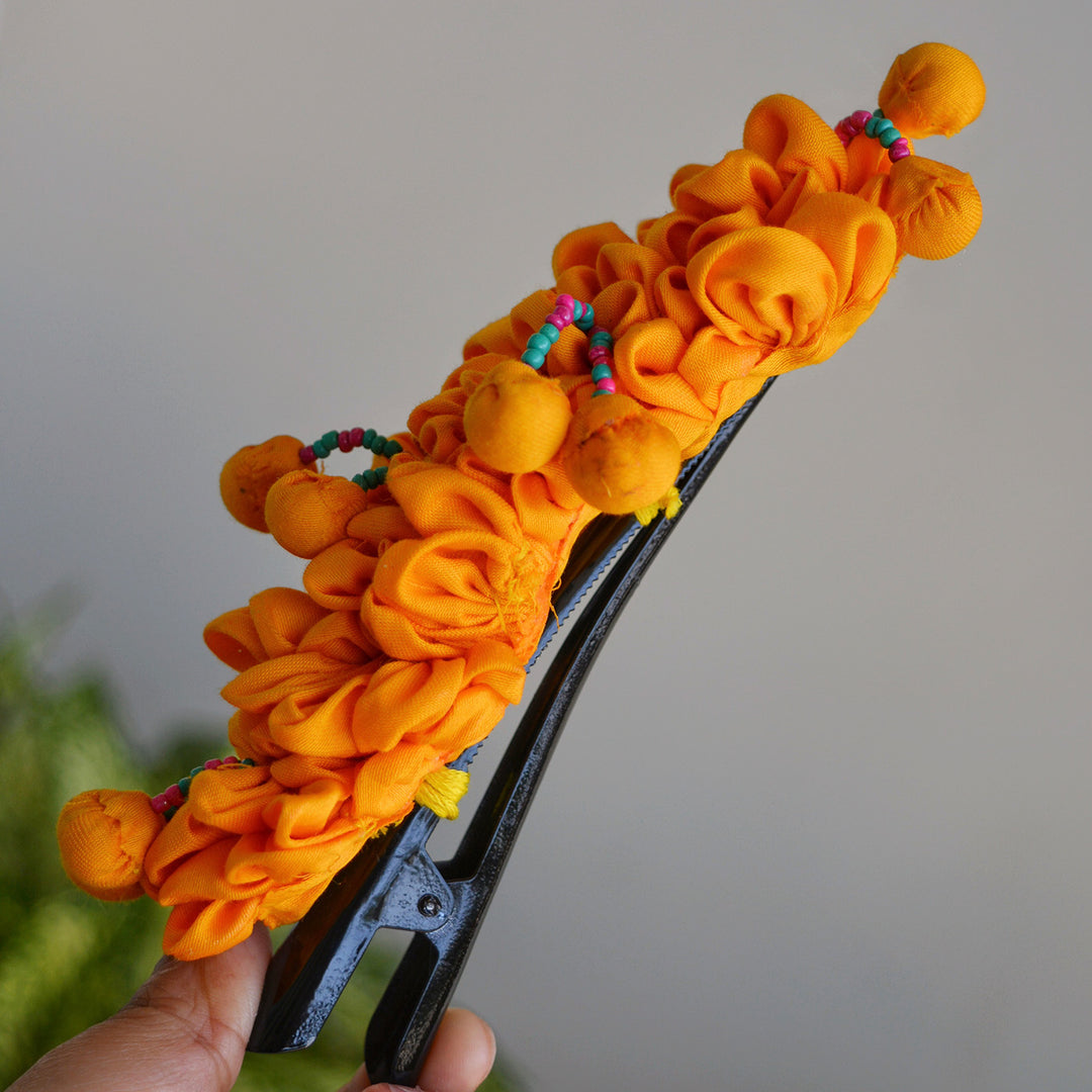 Yellow Silk Cotton Basanti Claw Clip