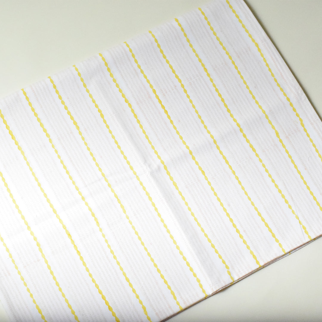 Block Printed Calming Currents Crib Sheet