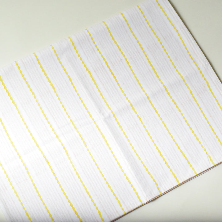 Block Printed Calming Currents Crib Sheet