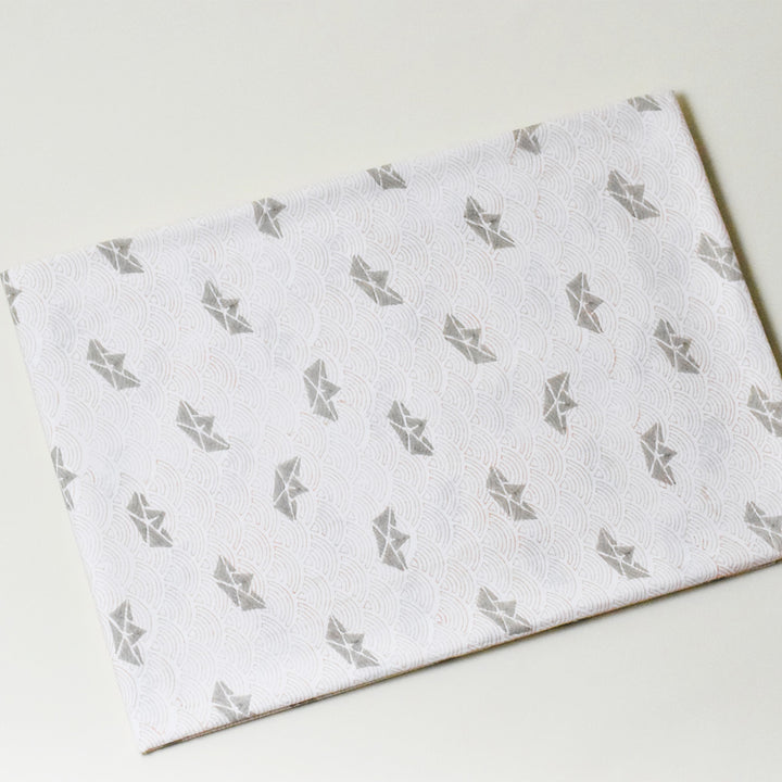 Block Printed Tiny Voyages Crib Sheet