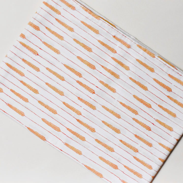 Block Printed Harvest Hues Crib Sheet