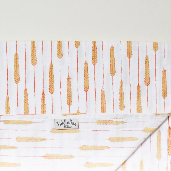 Block Printed Harvest Hues Crib Sheet