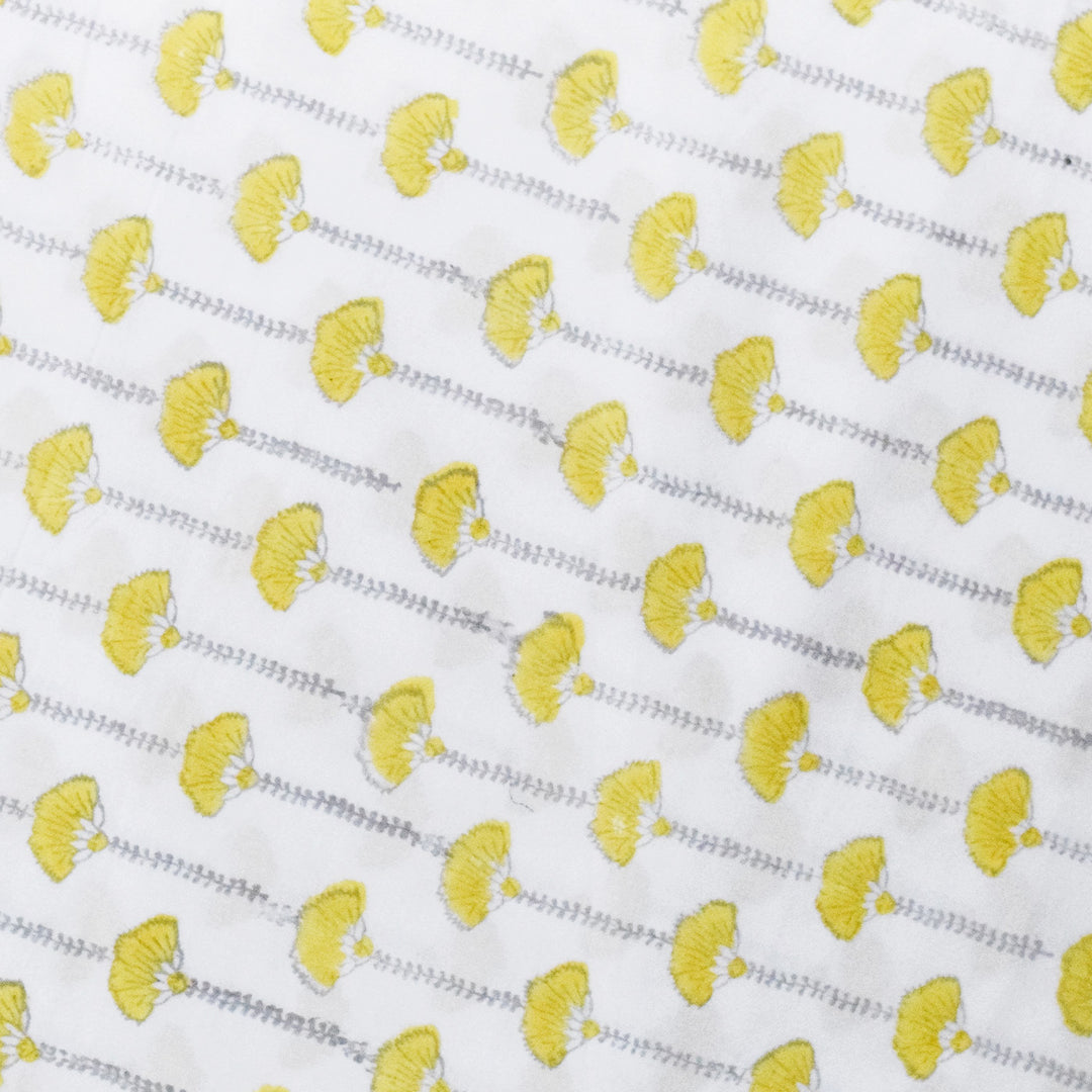 Block Printed Seaside Treasure Crib Sheet
