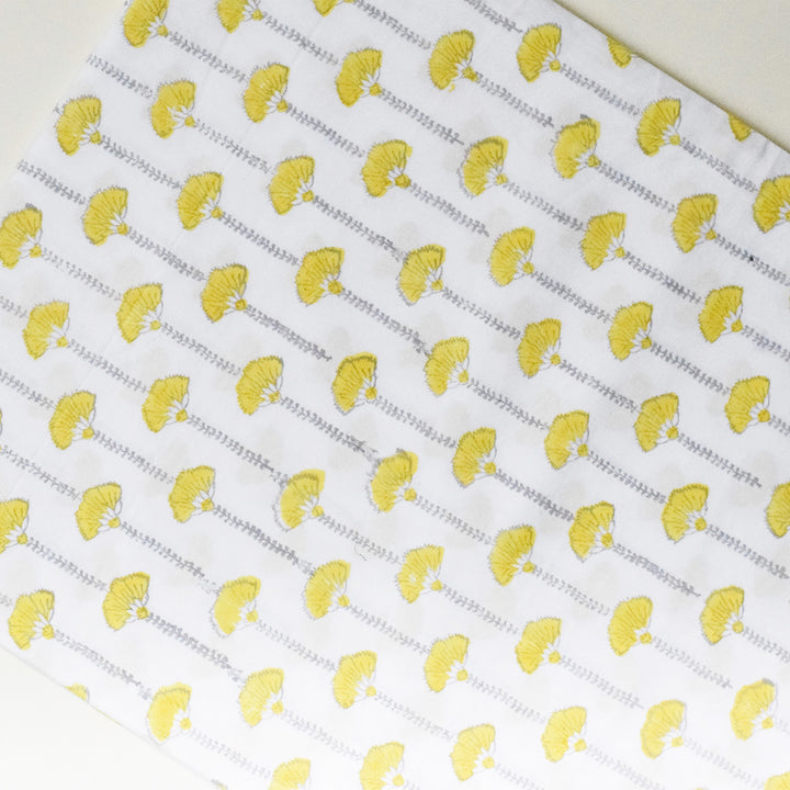 Block Printed Seaside Treasure Crib Sheet