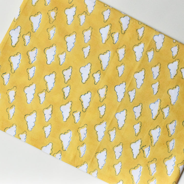 Block Printed Dreams Afloat Crib Sheet