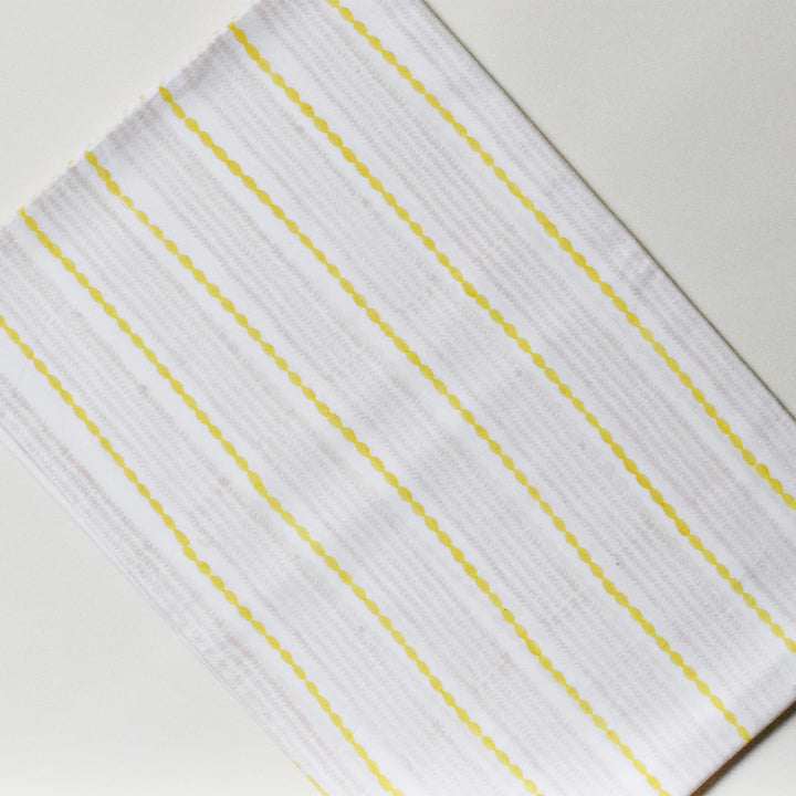 Block Printed Calming Currents Crib Sheet