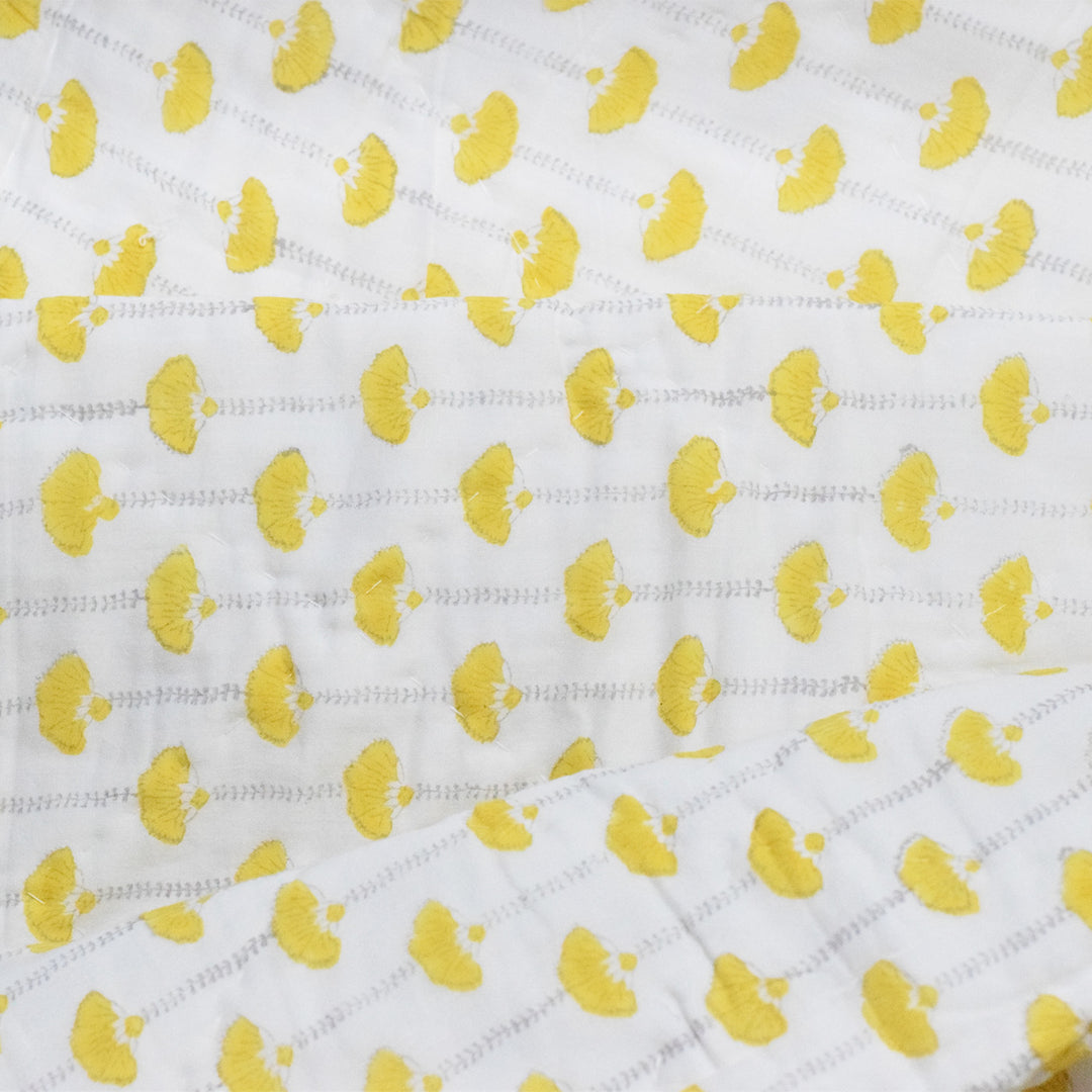 Hand Block Printed Seaside Treasure Quilt/Comforter