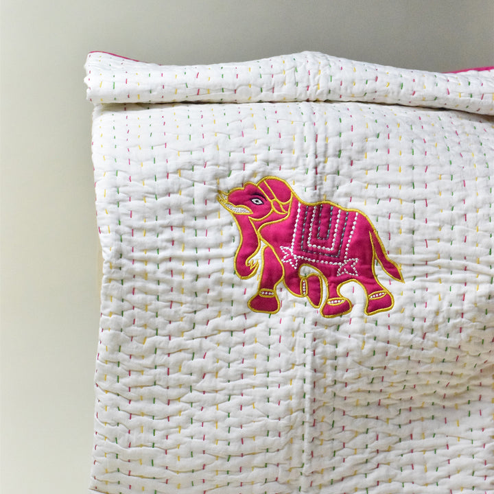 Hand Block Printed Patchy Elly Quilt/Comforter