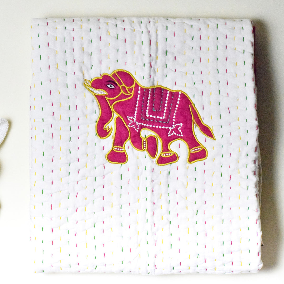 Hand Block Printed Patchy Elly Quilt/Comforter