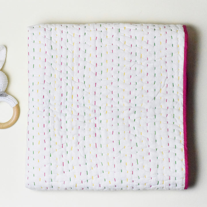 Hand Block Printed Patchy Elly Quilt/Comforter
