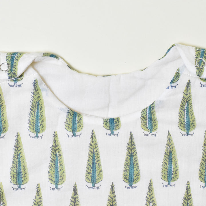 Emerald Canopy Block Printed Sleeping Bag