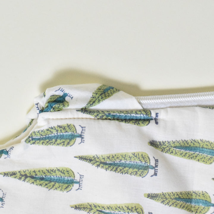 Emerald Canopy Block Printed Sleeping Bag