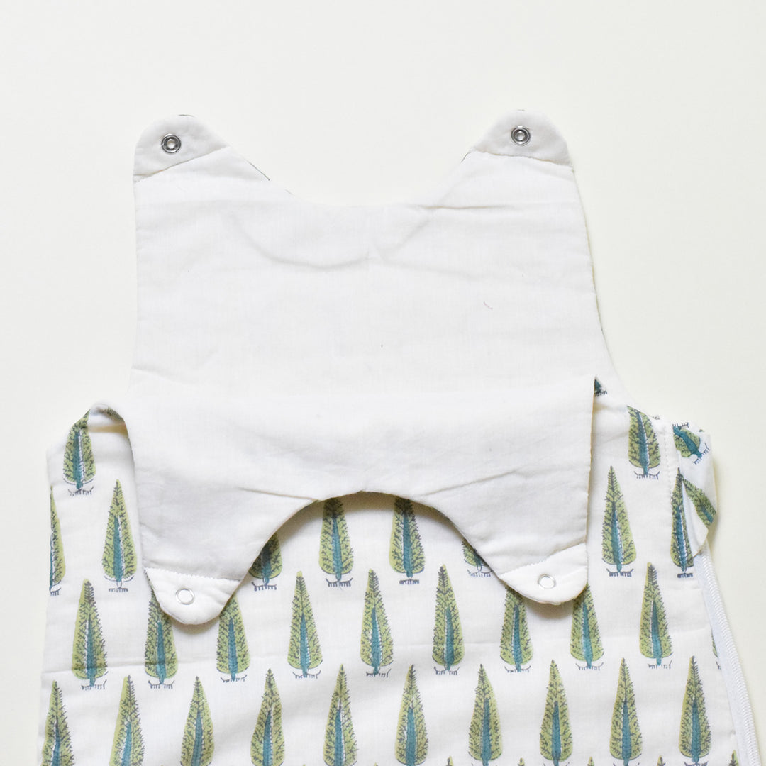 Emerald Canopy Block Printed Sleeping Bag