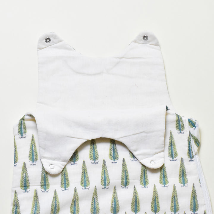 Emerald Canopy Block Printed Sleeping Bag