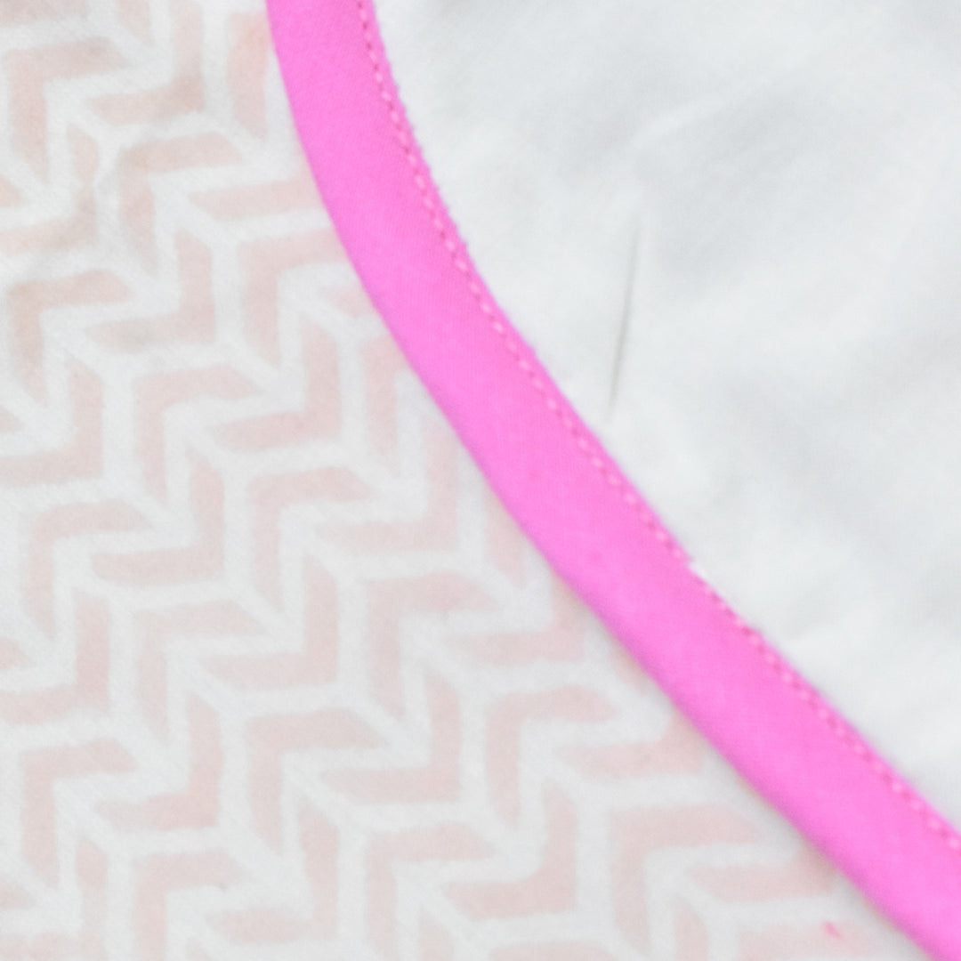 Blush Breeze Block Printed Premium Cotton Baby Dohar