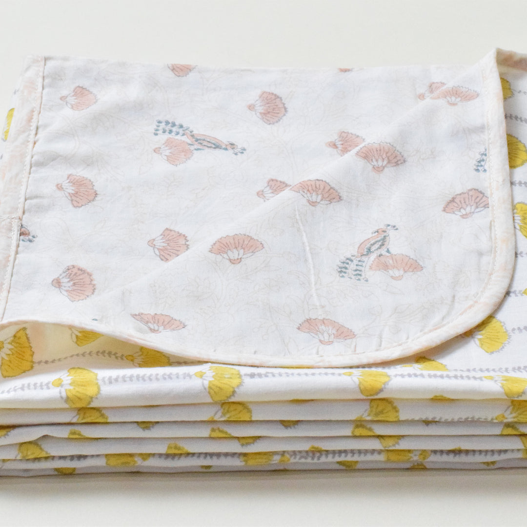 Seaside Treasure Block Printed Premium Cotton Baby Dohar