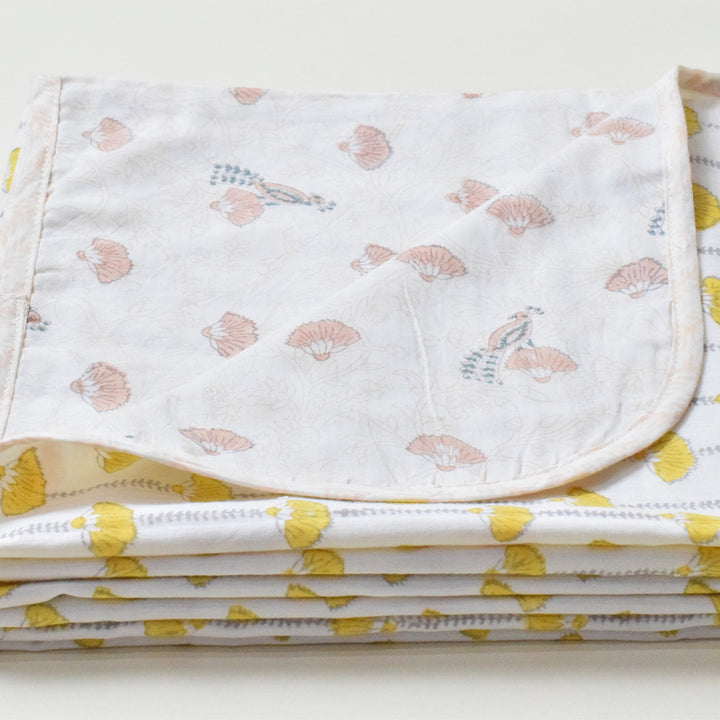 Seaside Treasure Block Printed Premium Cotton Baby Dohar