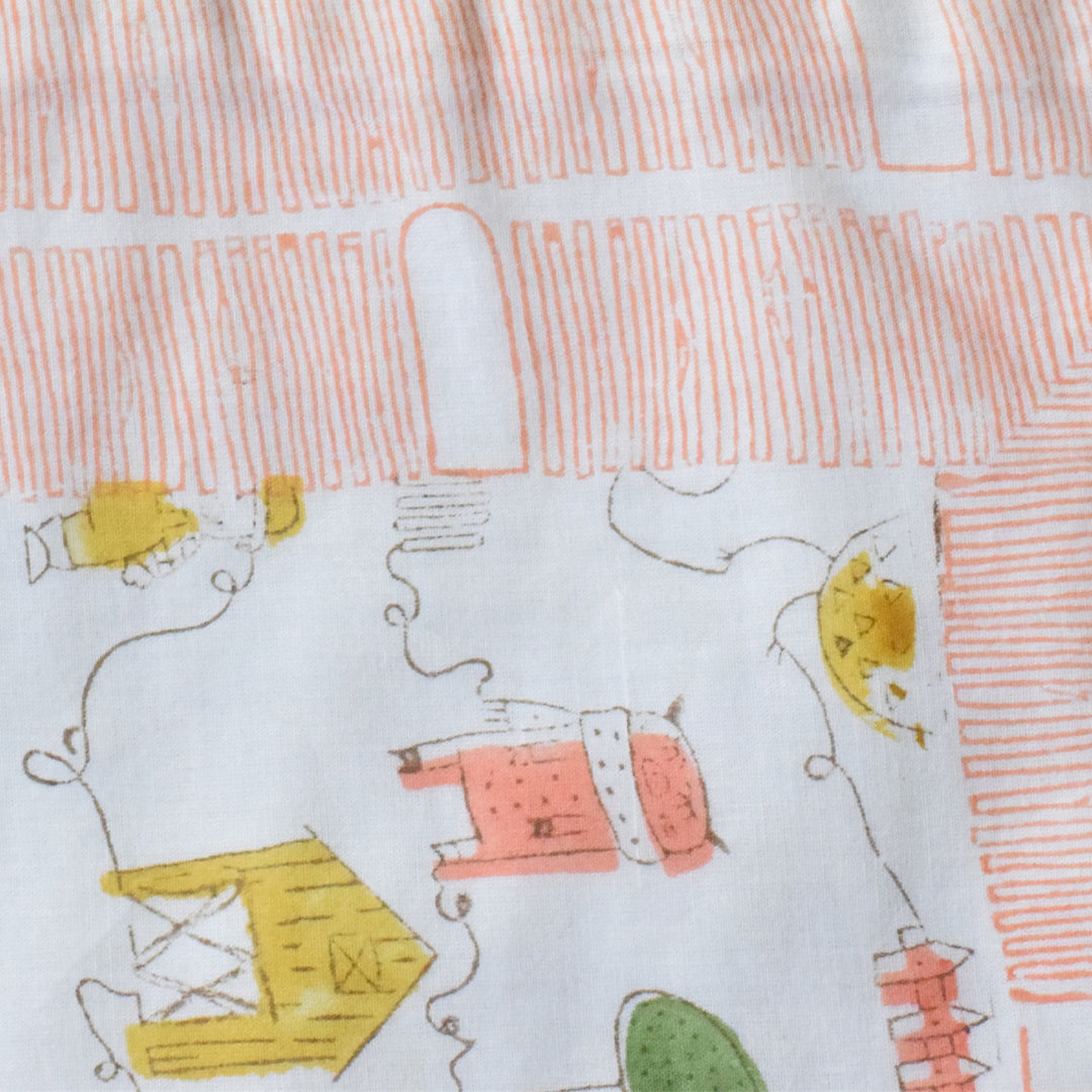 Farm Friends Block Printed Premium Cotton Baby Dohar