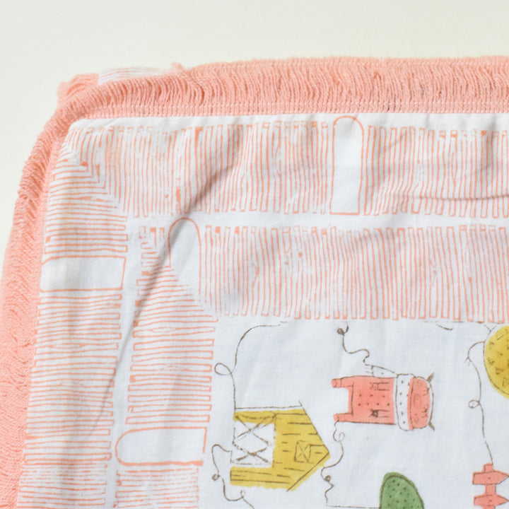 Farm Friends Block Printed Premium Cotton Baby Dohar