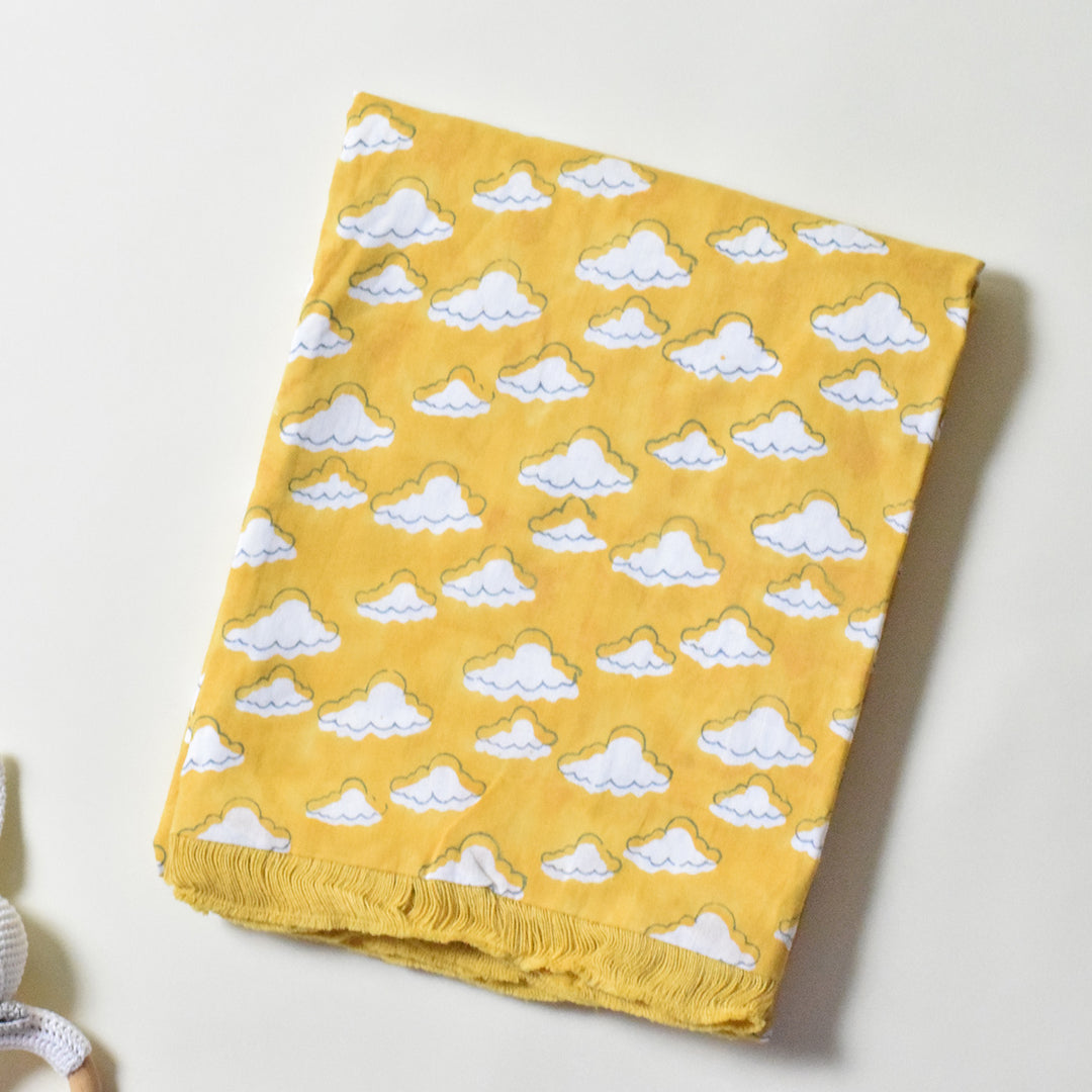 Dreams Afloat Block Printed Premium Cotton Baby Dohar