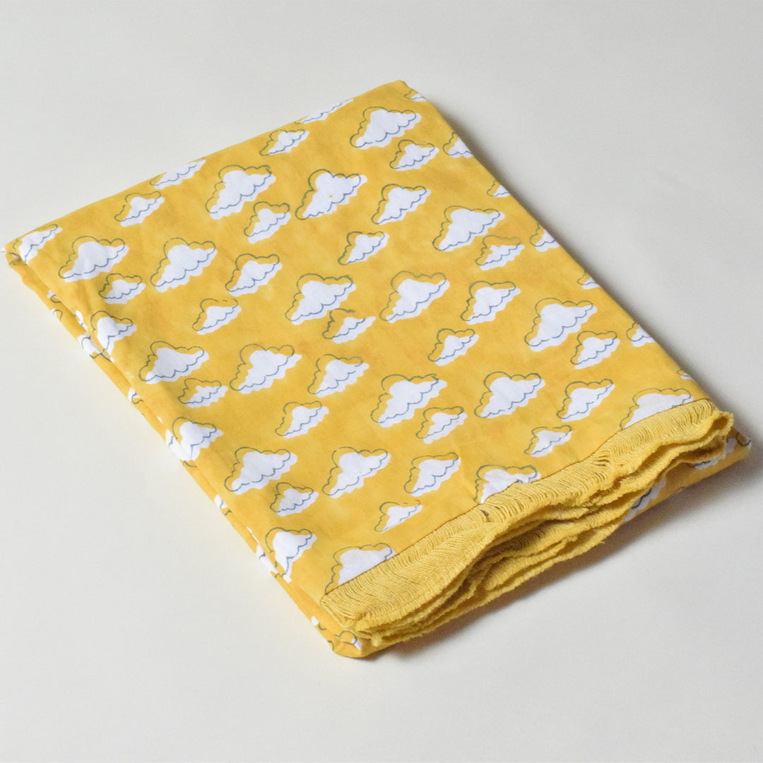 Dreams Afloat Block Printed Premium Cotton Baby Dohar