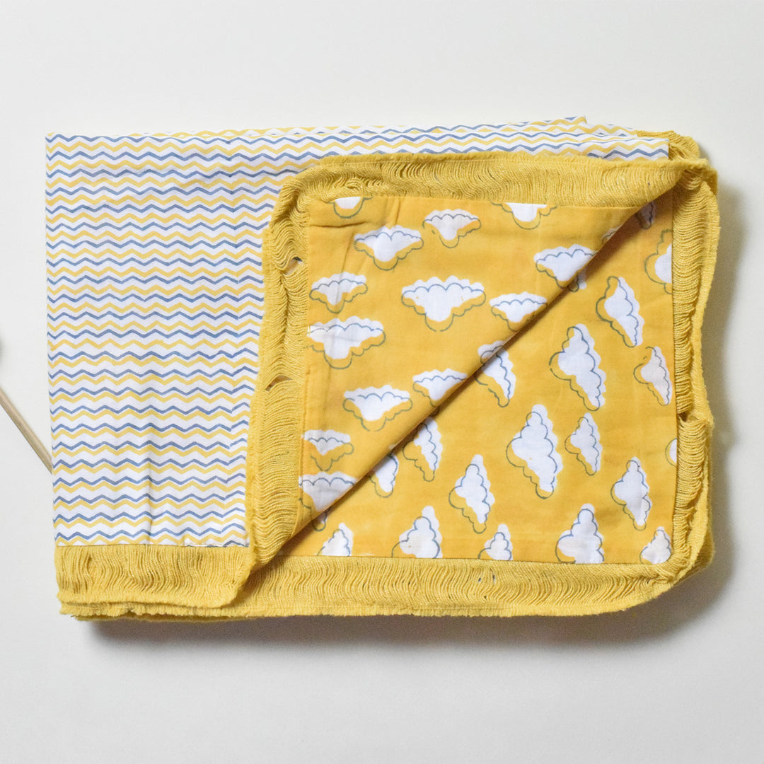 Dreams Afloat Block Printed Premium Cotton Baby Dohar