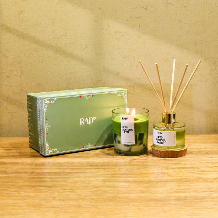 Handmade Iced Matcha Candle And Diffuser Soy Wax Candles | Xmas Gifting Ideas