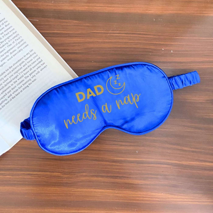 Customized Handmade Printed Dad Needs A Nap Satin Eye Mask