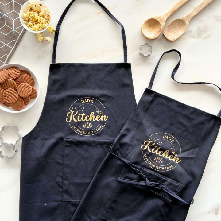 Printed Dad'D Kitchen Theme Cotton Apron
