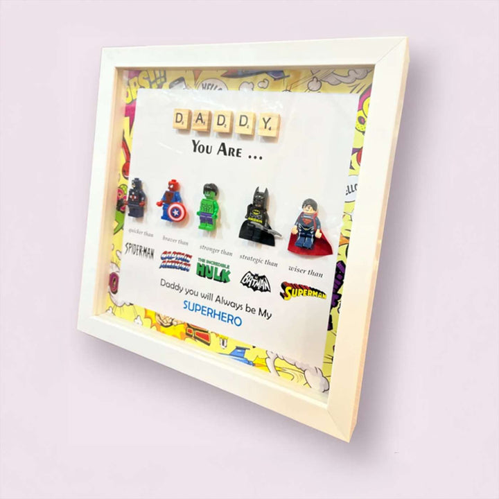 Handmade Printed 3D Lego Superhero Theme Wooden Decorative Plaque