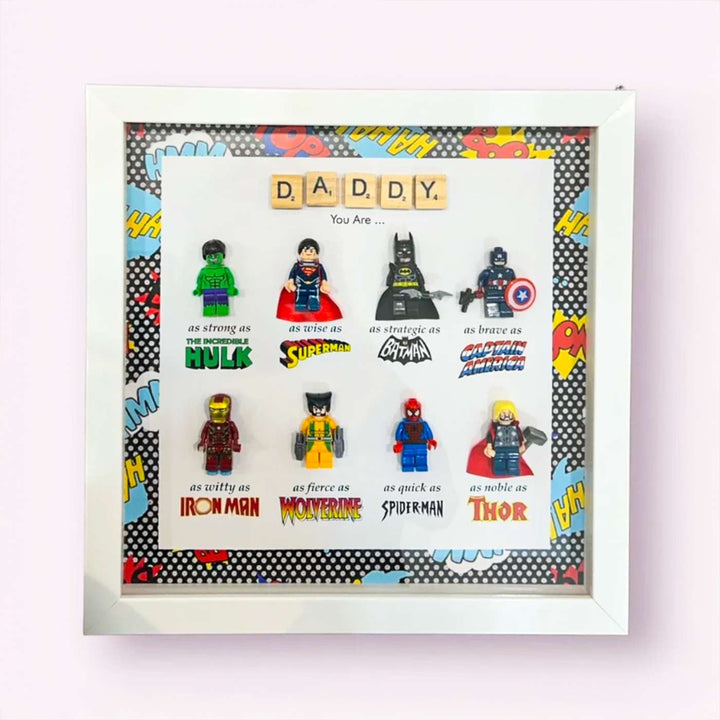 Handmade Printed 3D Lego Superhero Theme Wooden Decorative Plaque