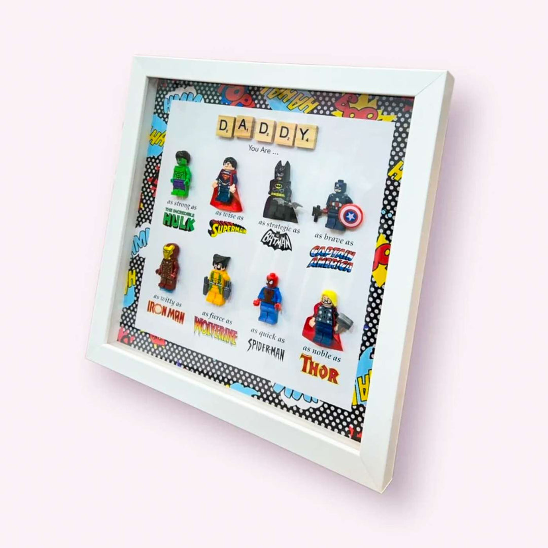 Handmade Printed 3D Lego Superhero Theme Wooden Decorative Plaque