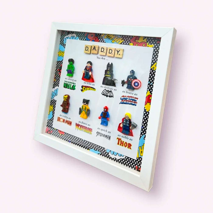 Handmade Printed 3D Lego Superhero Theme Wooden Decorative Plaque