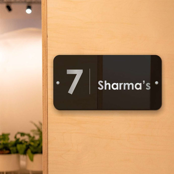 Personalized Black Minimalist Acrylic Name Plate