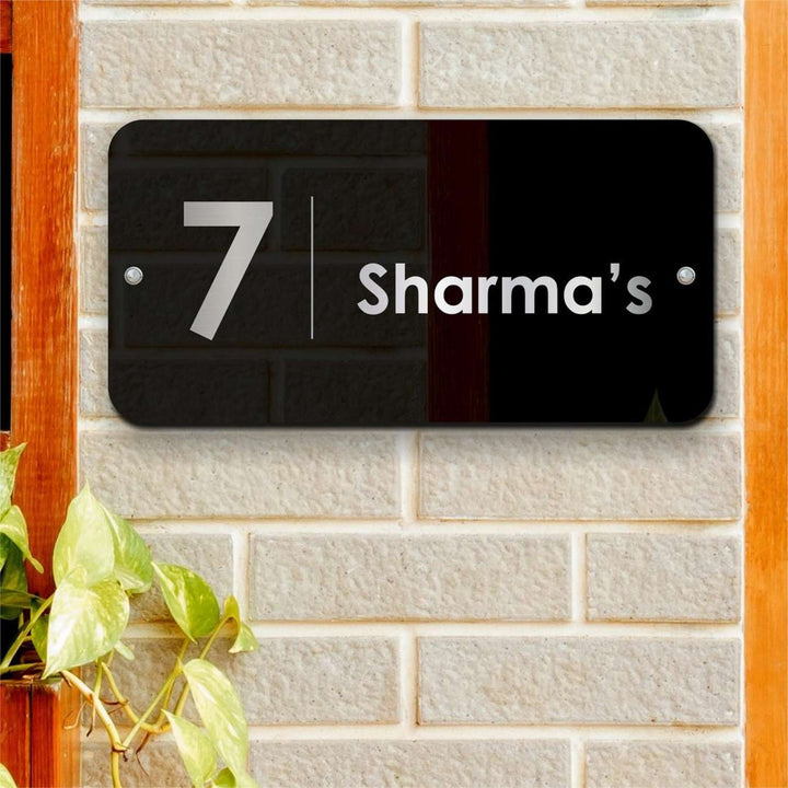 Personalized Black Minimalist Acrylic Name Plate