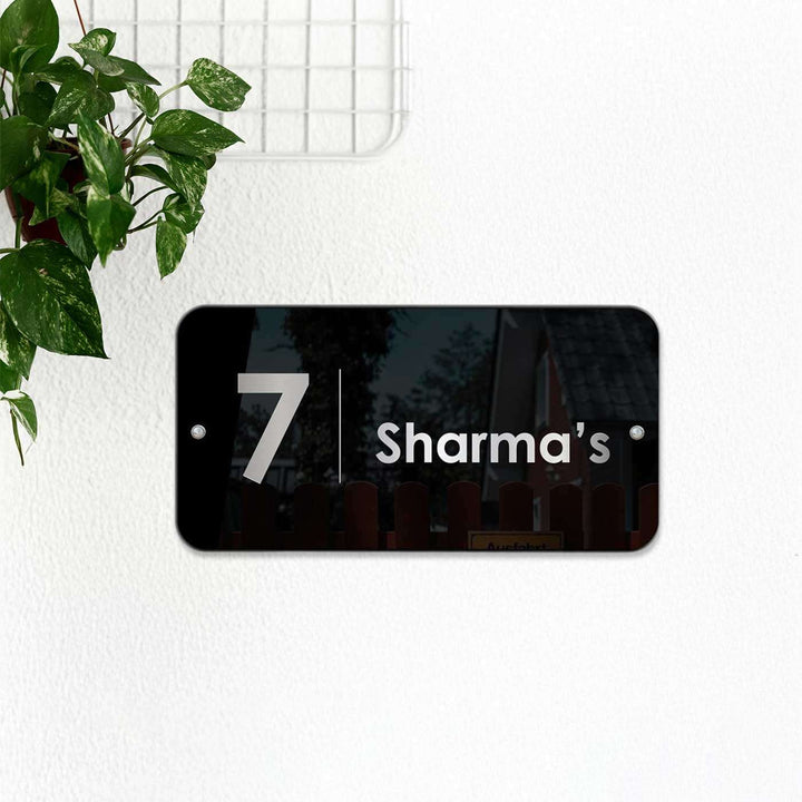 Personalized Black Minimalist Acrylic Name Plate